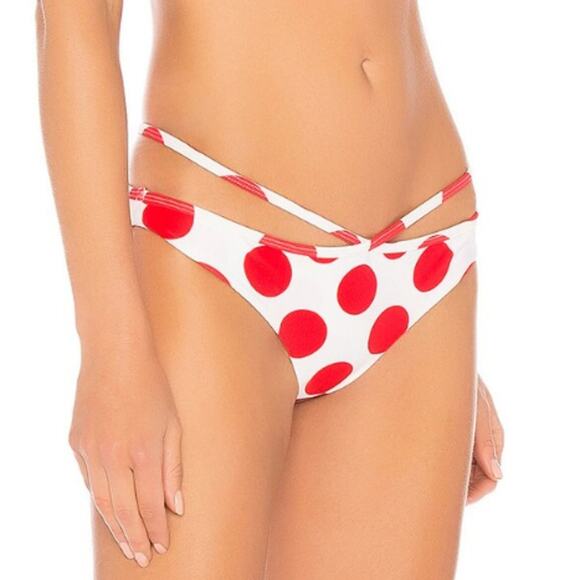 Lovers + Friends (REVOLVE) Jet Setting Polka Dot Bikini Bottom l - Picture 2 of 6